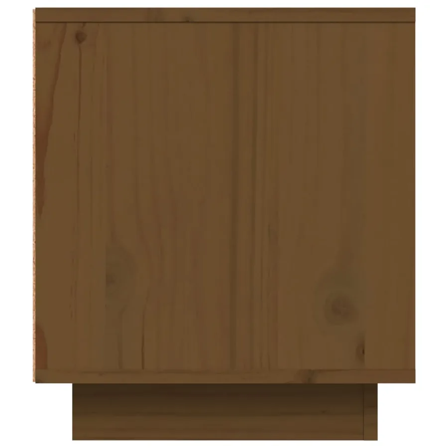 Meuble TV Marron miel 80x35x40,5 cm Bois de pin massif - 8