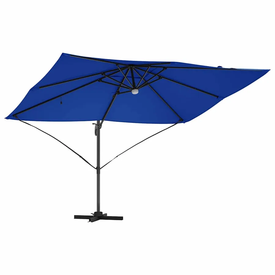 Parasol 351 x 250 x 253 cm Polyester et Aluminium Azur - 5