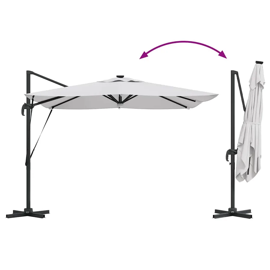 Parasol Roma Beige 286 x 284 x 270 cm Aluminium et polyester - 14
