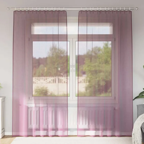 Rideaux en voile à œillets (2 pcs) violets