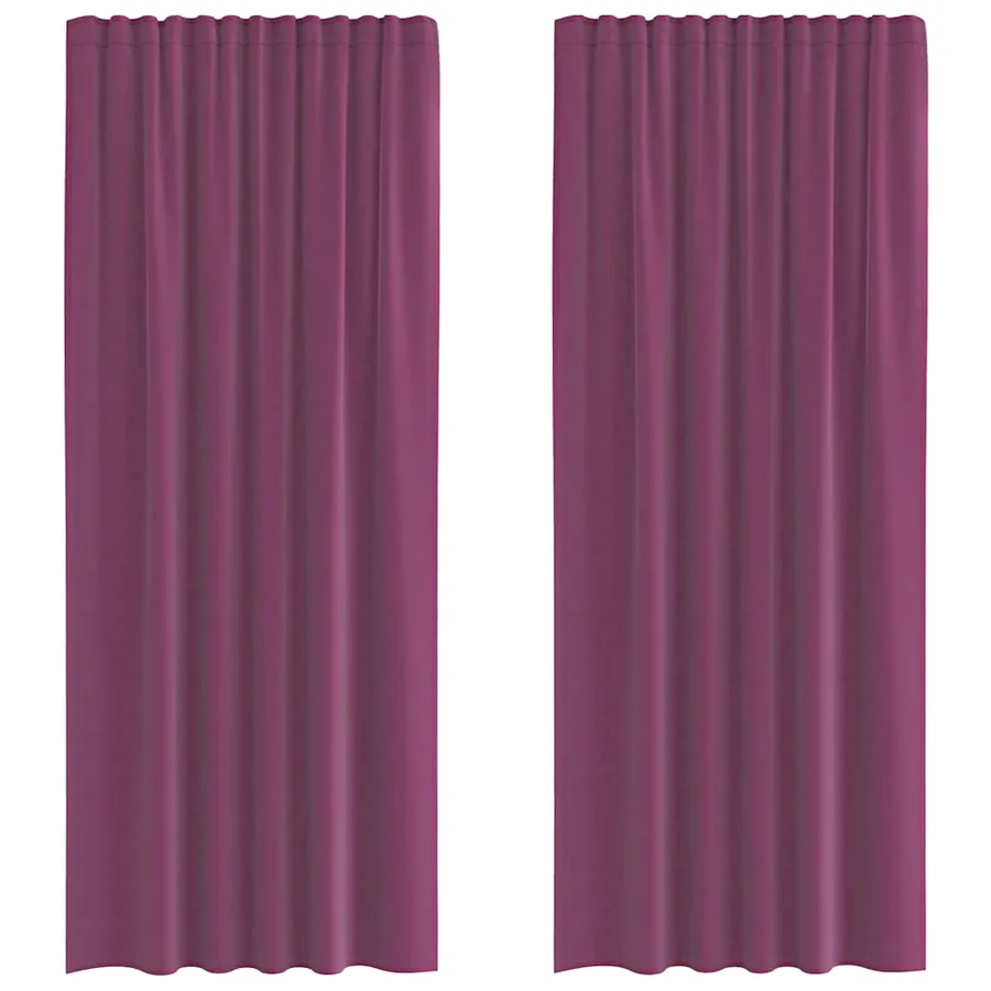 Rideaux en voile à œillets (2 pcs) violets - 2