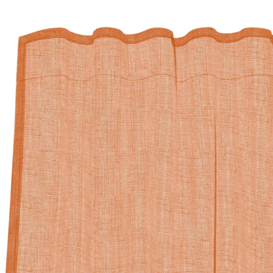 Rideaux en voile à œillets 2 pcs couleur terre cuite - 6