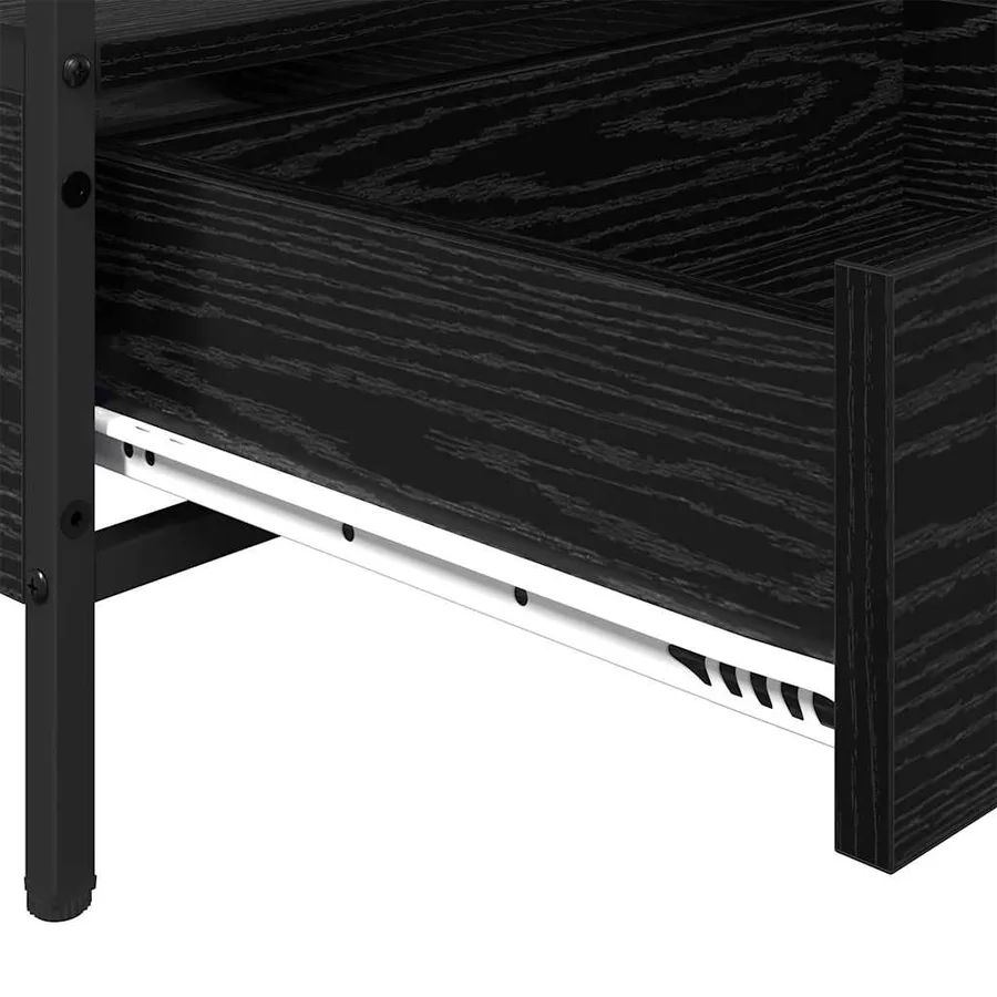 Table basse Chêne noir 100 x 51 x 45 cm Bois d'ingénierie - 10