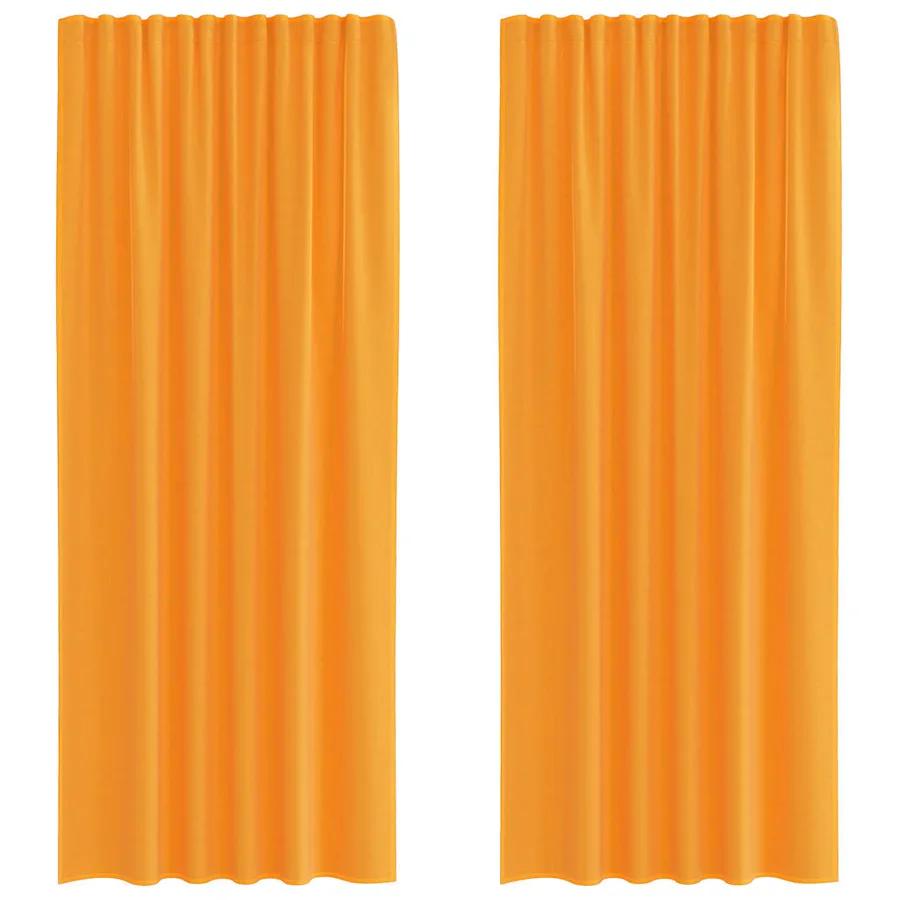 Rideaux en voile à œillets 2 pcs orange - 2