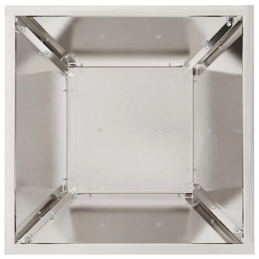 Jardinière à pilier Argent 35 x 35 x 73 cm Acier inoxydable - 6