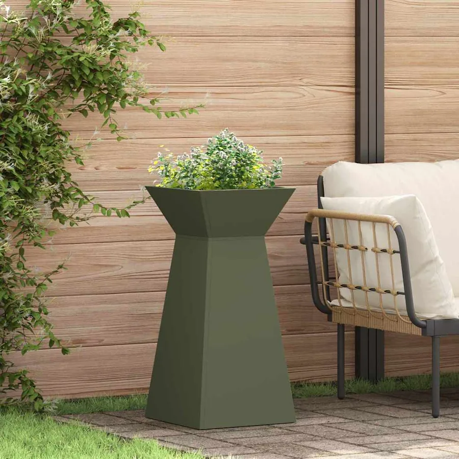 Jardinière à pilier Olive 35 x 35 x 73 cm