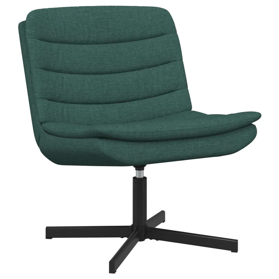 Chaise pivotante Vert foncé 63 x 75 x 76 cm tissu