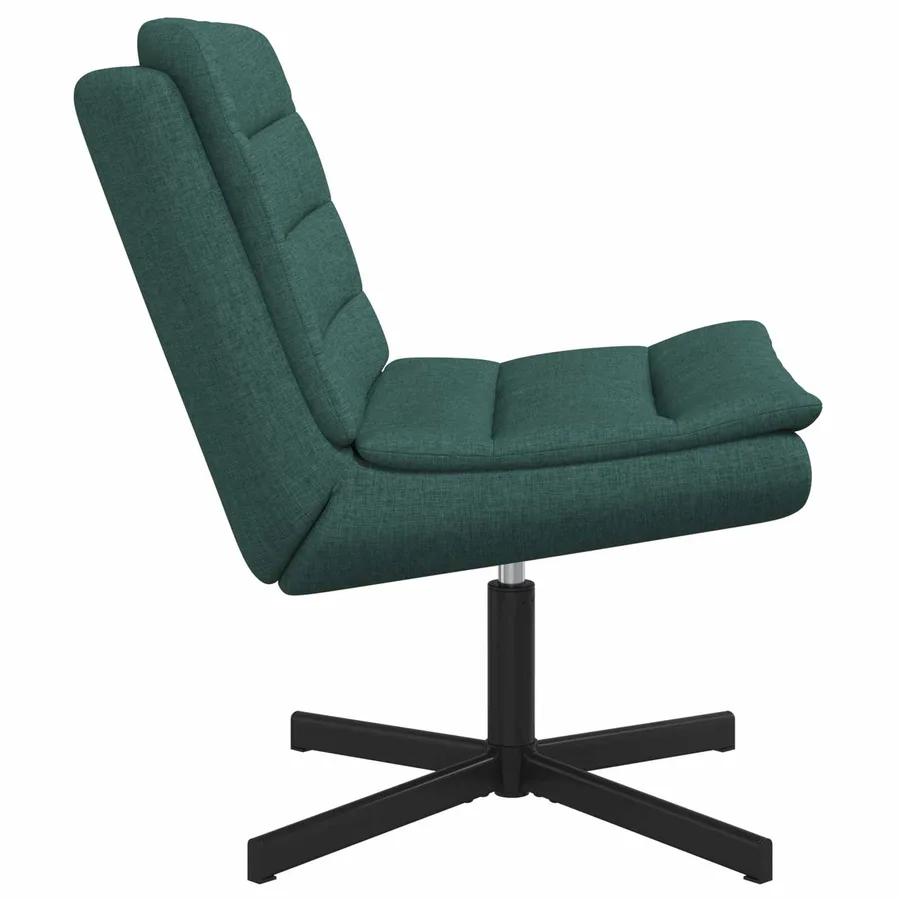 Chaise pivotante Vert foncé 63 x 75 x 76 cm tissu - 3