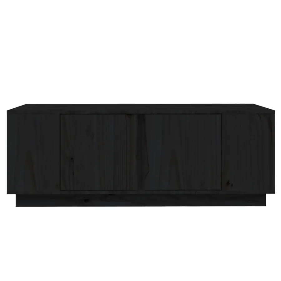 Table basse Noir 110x50x40 cm Bois massif de pin - 5