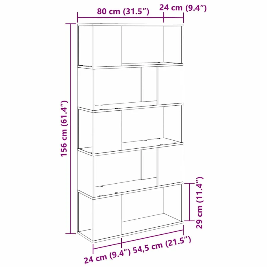 Ensemble meuble TV Noir 80 x 24 x 156 cm Bois d'ingénierie - 11