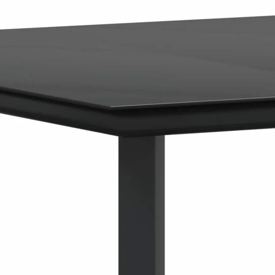 Ensemble de salle à manger pour jardin 9 pcs Gris clair - 11