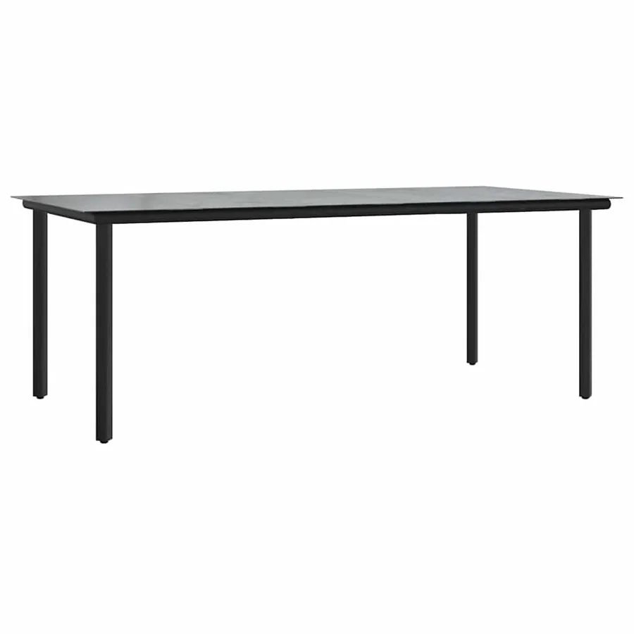 Ensemble de salle à manger pour jardin 9 pcs Gris clair - 5