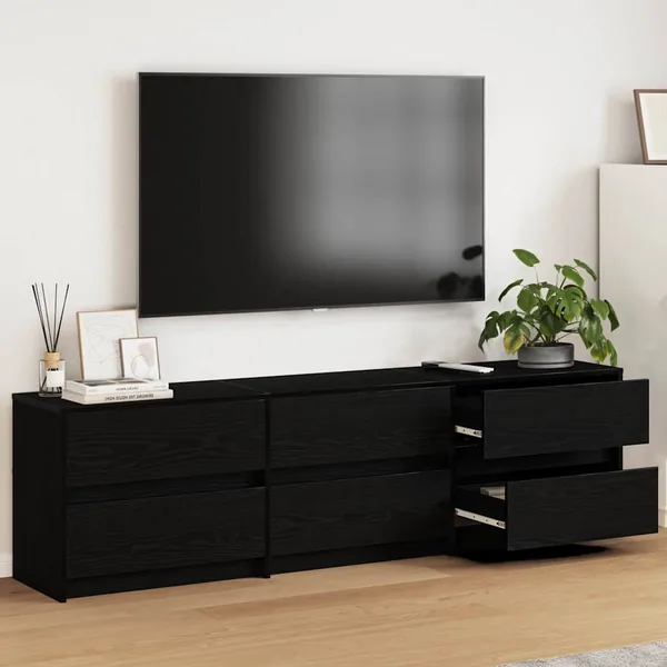 Unites TV 180 x 34 x 50 cm Chêne noir Bois d'ingénierie
