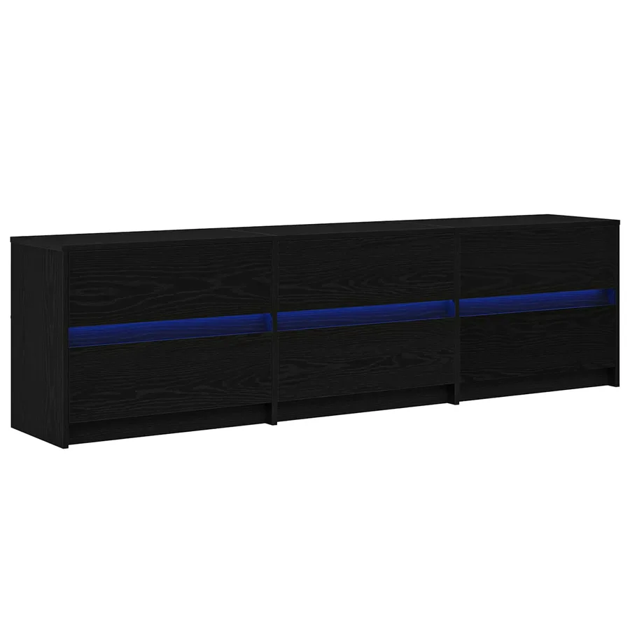 Unites TV 180 x 34 x 50 cm Chêne noir Bois d'ingénierie - 2