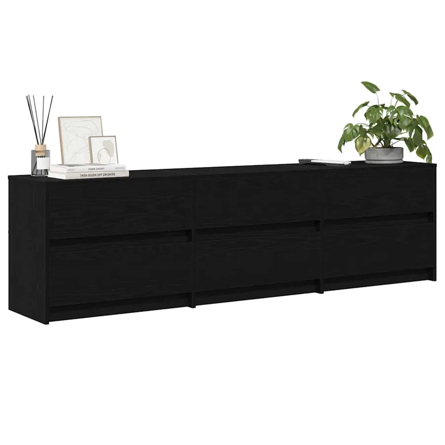 Unites TV 180 x 34 x 50 cm Chêne noir Bois d'ingénierie - 3