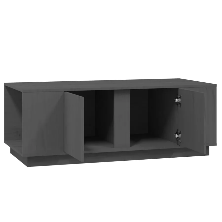 Table basse Gris 110x50x40 cm Bois massif de pin - 6
