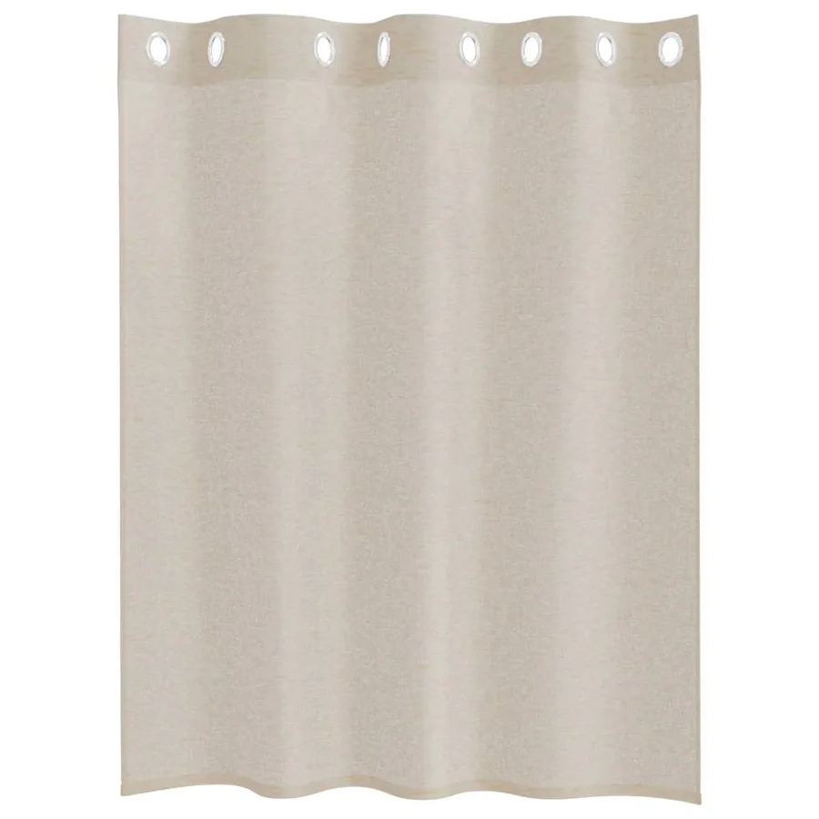 Rideau en Voile 2 pcs Couleur sable 140 x 140 cm Polyester - 4