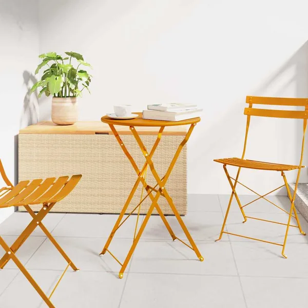 Table bistrot Moutarde Ø 50 x 71 cm Acier revêtu de poudre