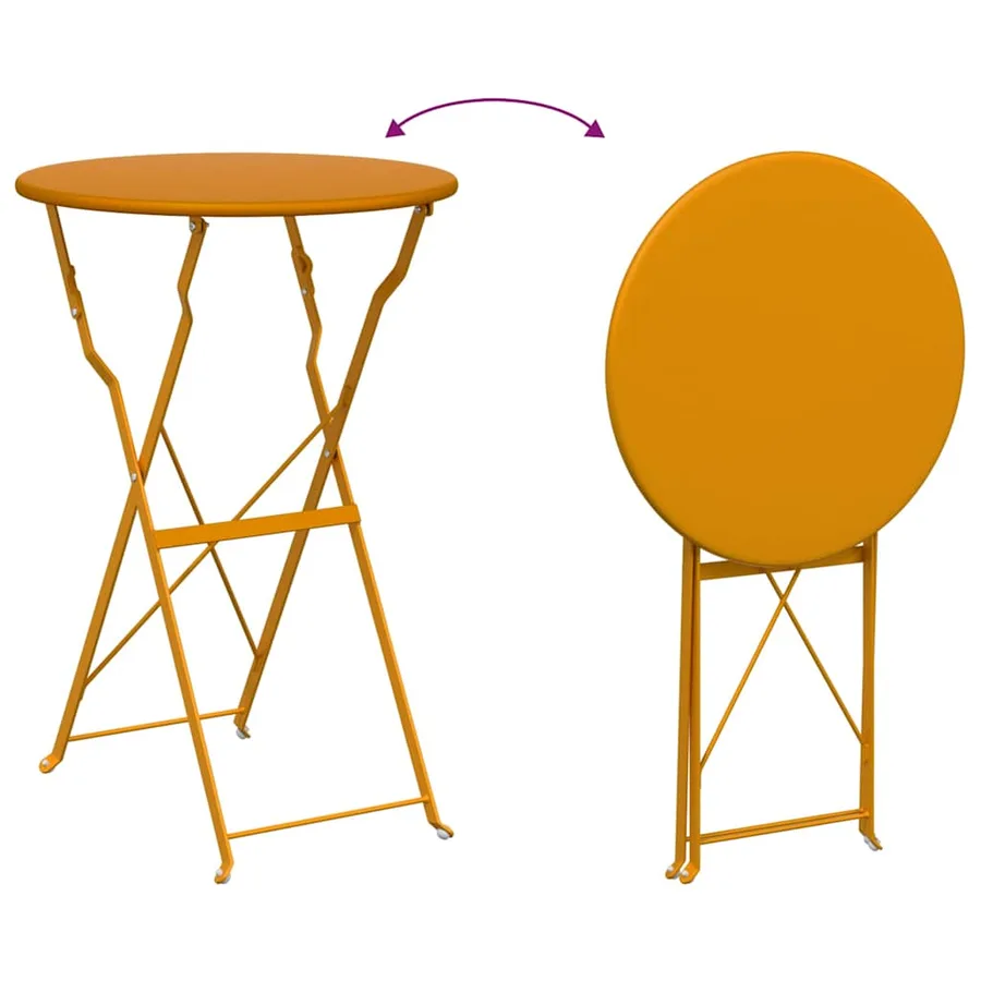 Table bistrot Moutarde Ø 50 x 71 cm Acier revêtu de poudre - 9