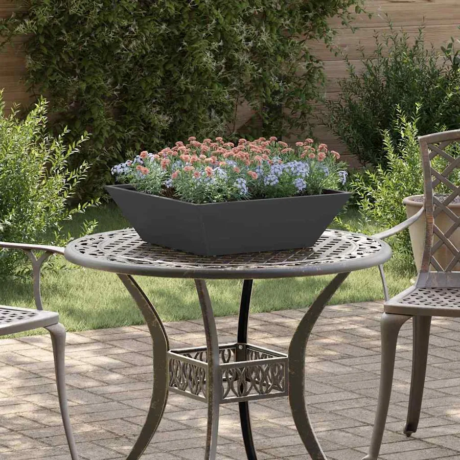 Cache-pot de jardin 5 pc Noir 50 x 50 x 15 cm