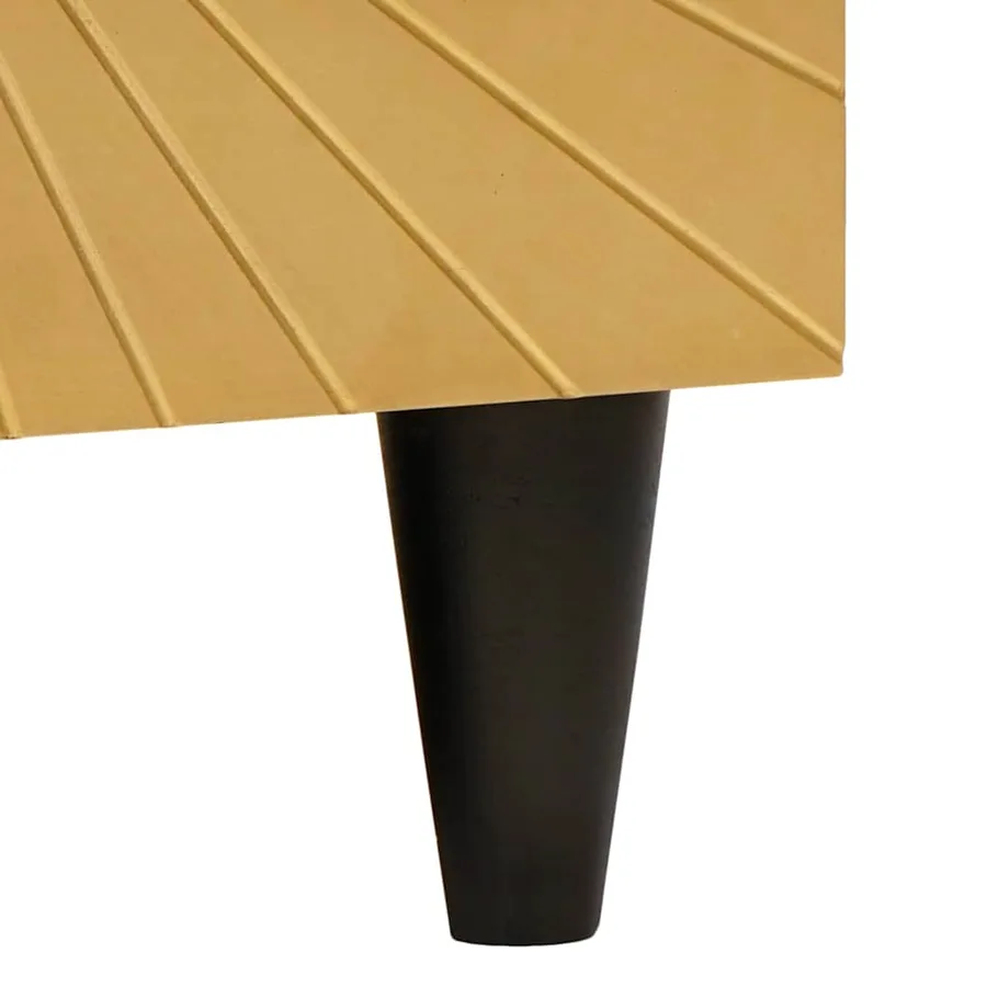 Table basse Noir et or 80 x 50 x 40 cm Bois d'ingénierie - 8