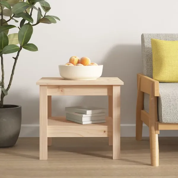 Table basse 45x45x40 cm en bois de pin massif