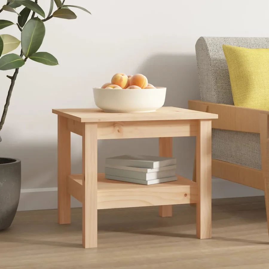 Table basse 45x45x40 cm en bois de pin massif - 4
