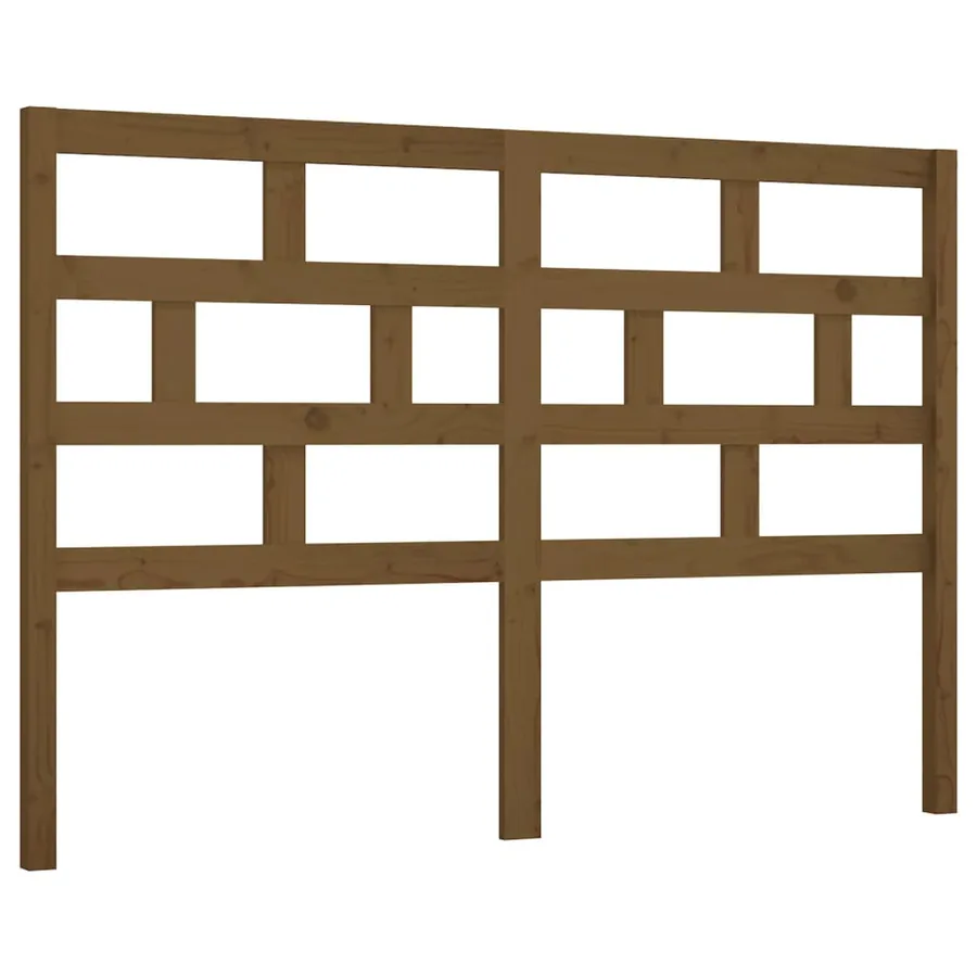 Tête de lit Marron miel 146x4x100 cm Bois massif de pin - 2