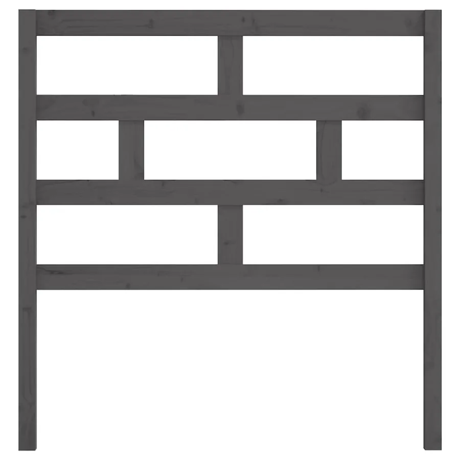 Tête de lit Gris 106x4x100 cm Bois massif de pin - 4