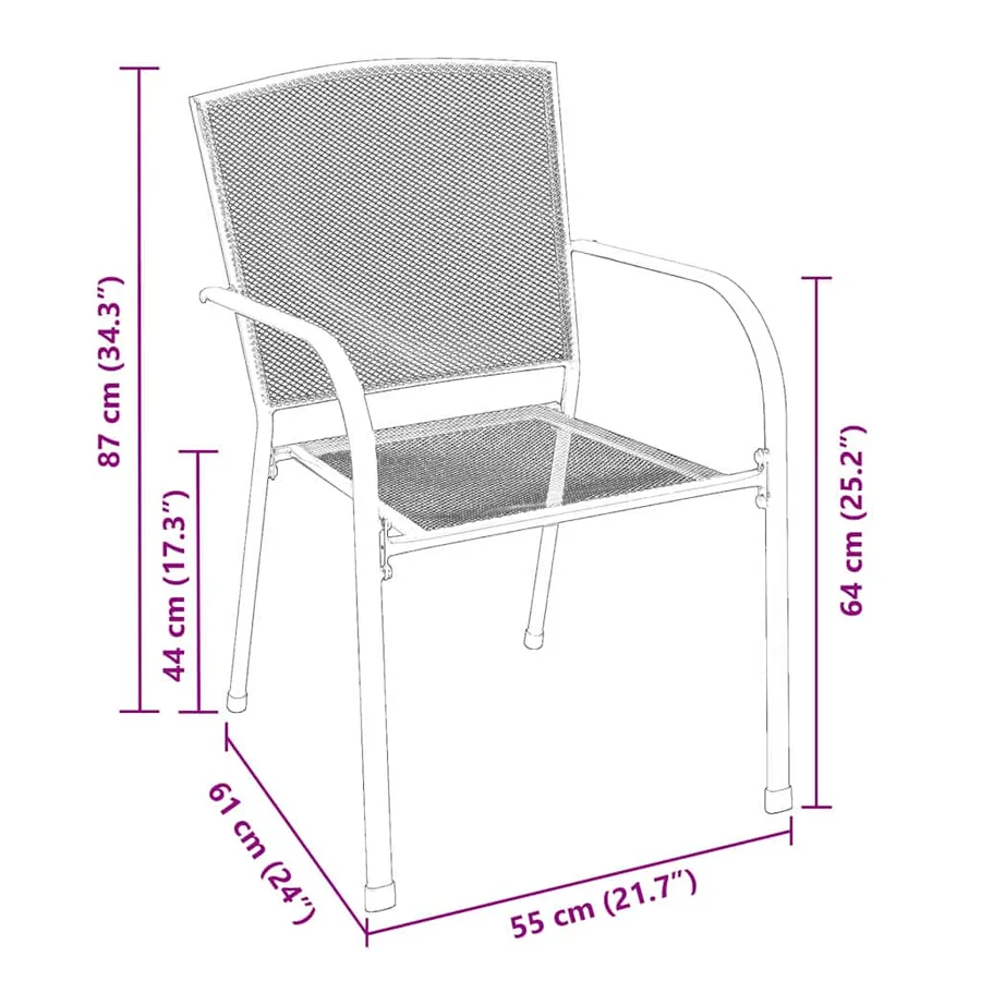 Ensemble de salle à manger pour jardin 7 pcs Anthracite - 12