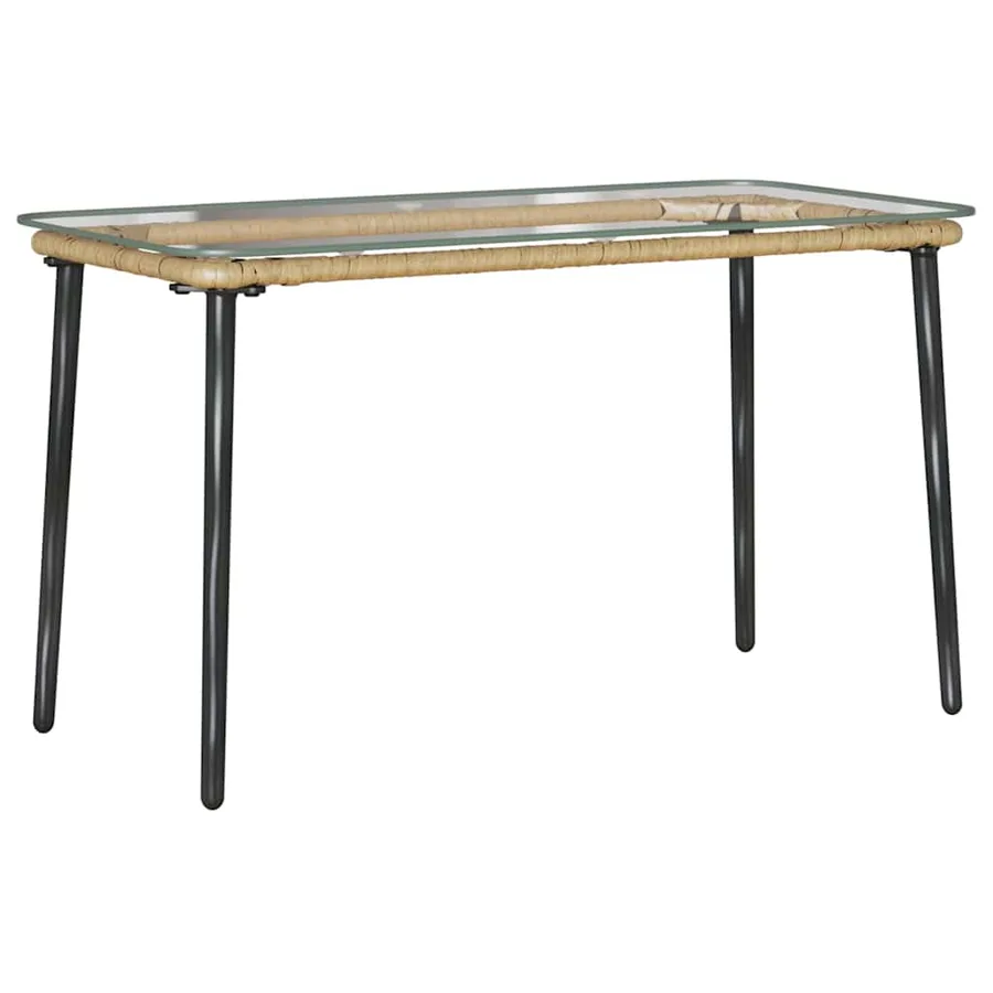 Table de Jardin Naturel 80 x 40 x 45 cm polyrotin - 2