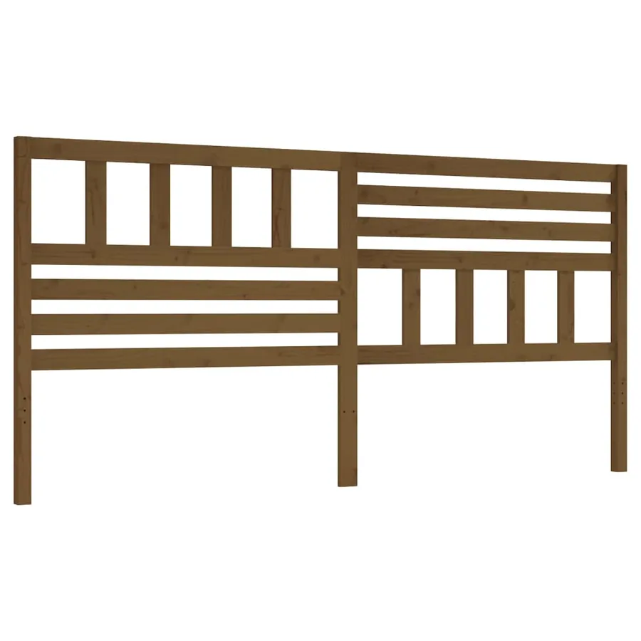 Tête de lit Marron miel 186x4x100 cm Bois massif de pin - 2