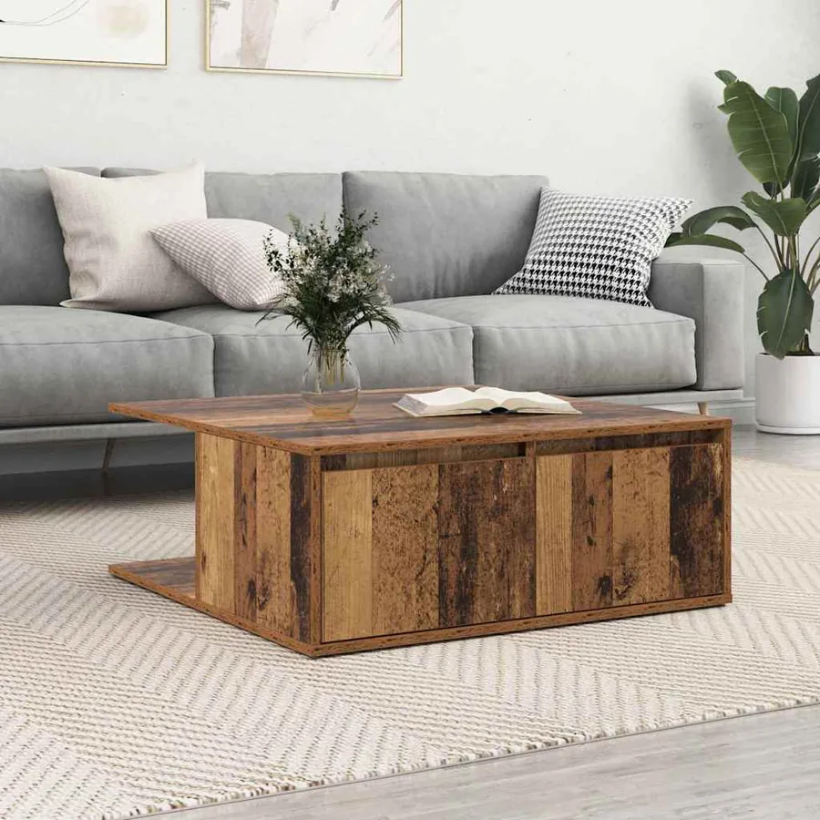 Table basse Vieux bois 80 x 80 x 31 cm Bois d'ingénierie