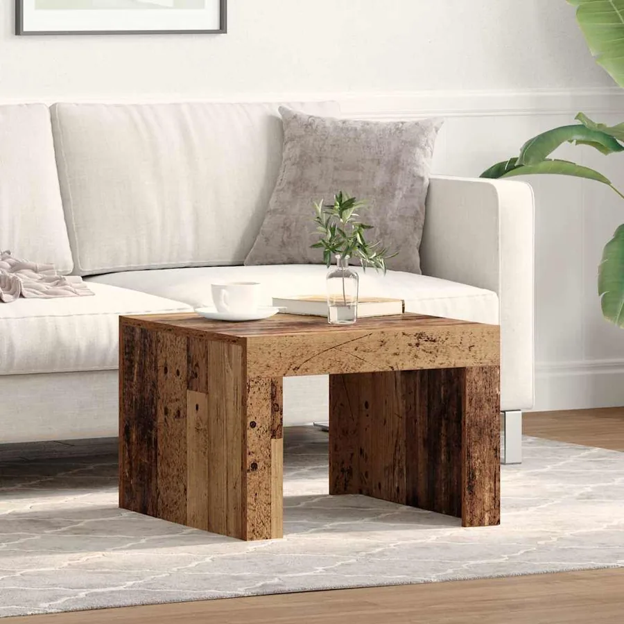 Table basse Bois ancien 50 x 50 x 35 cm Bois d'ingénierie