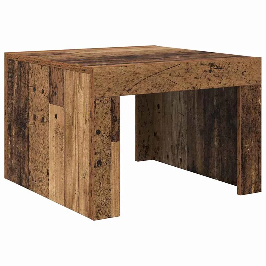 Table basse Bois ancien 50 x 50 x 35 cm Bois d'ingénierie - 2