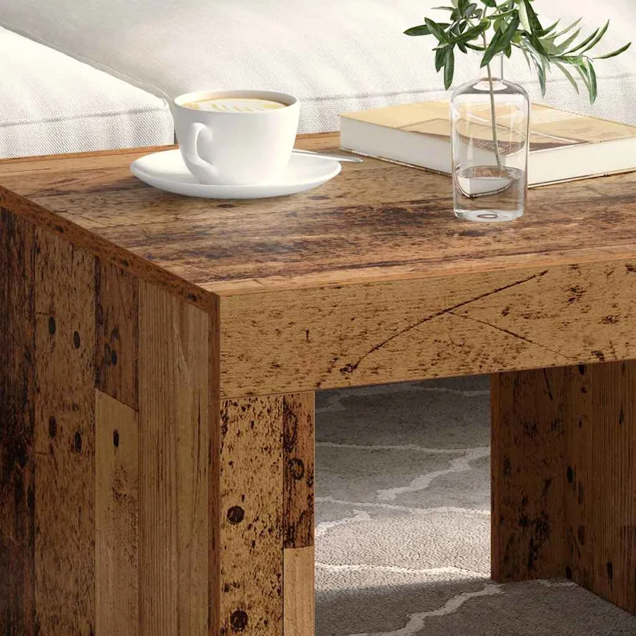 Table basse Bois ancien 50 x 50 x 35 cm Bois d'ingénierie - 4