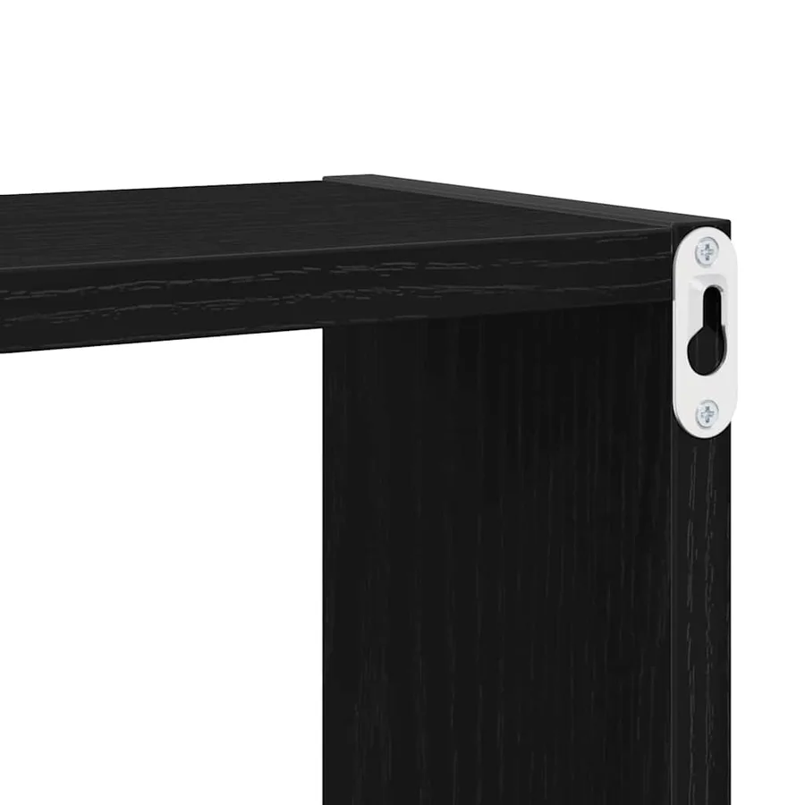 Étagères Murales 4 pcs Chêne noir Bois d'ingénierie - 9