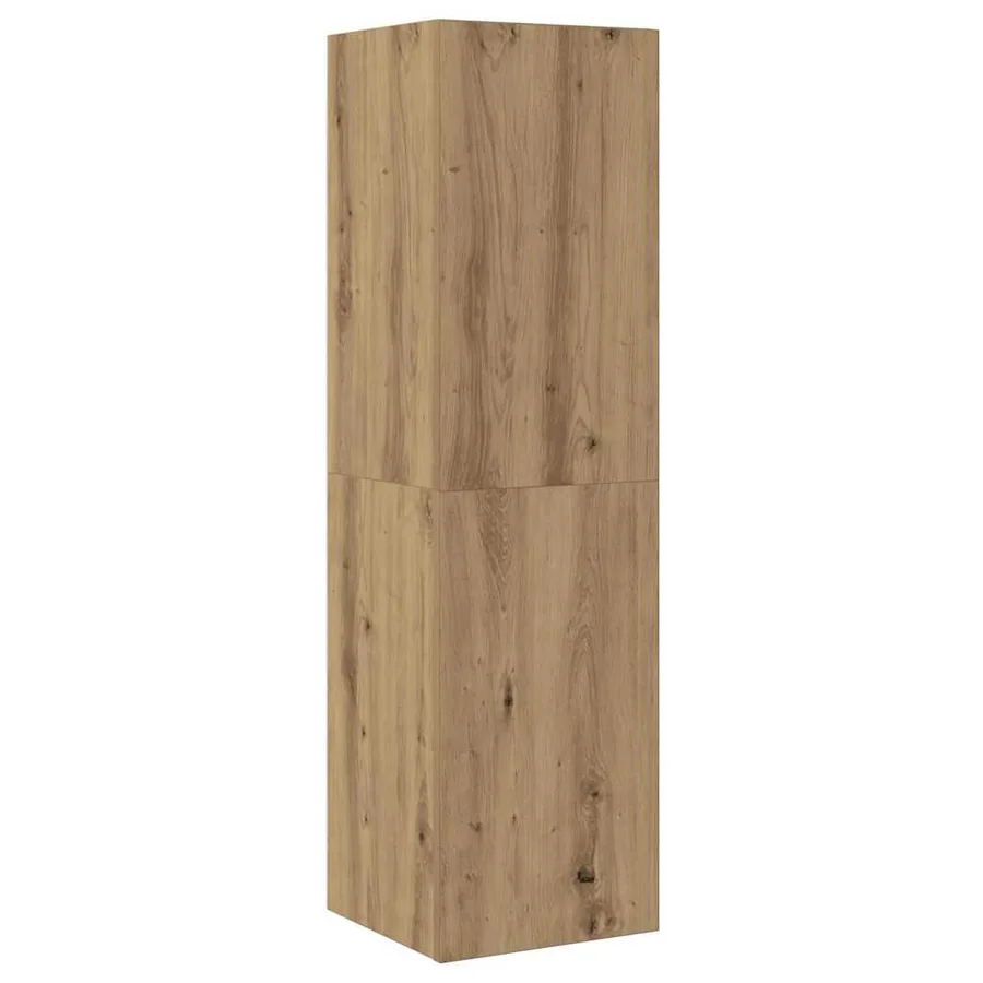 Meuble TV mural 4 pcs Chêne artisanal Bois d'ingénierie - 5