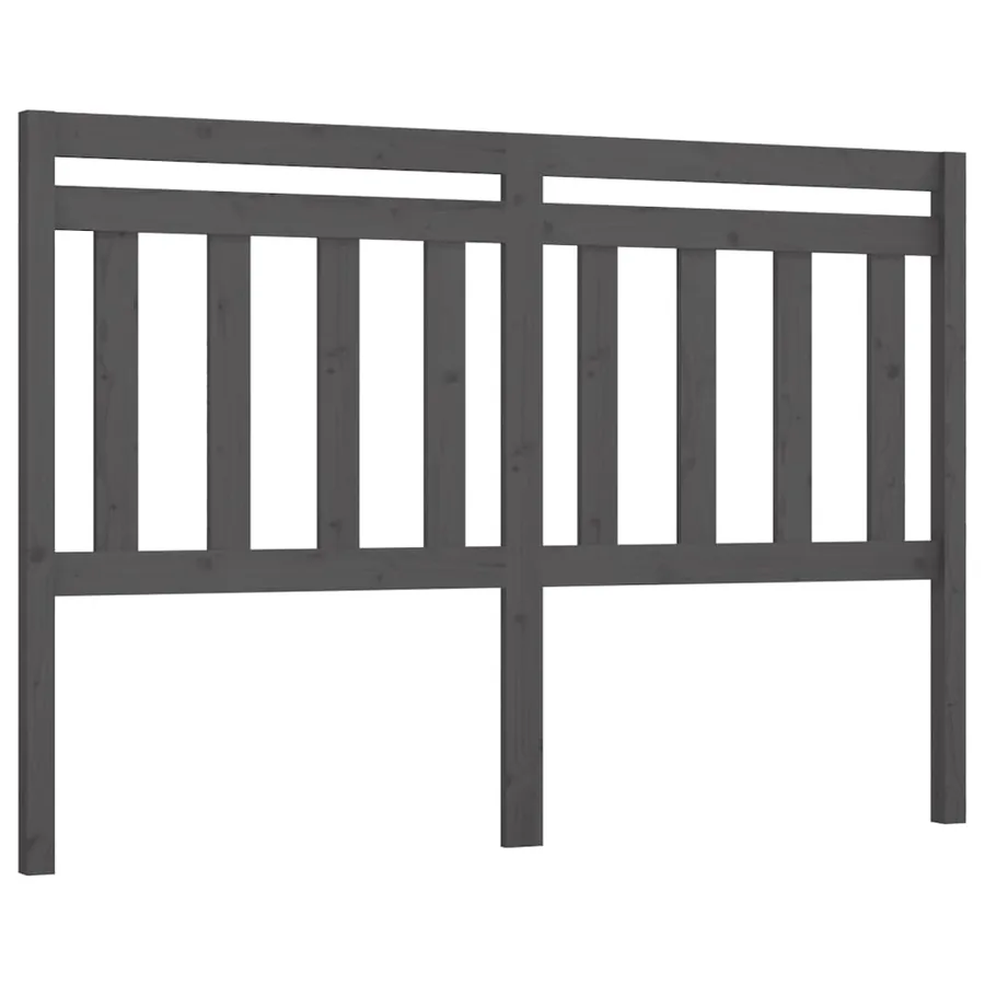 Tête de lit Gris 156x4x100 cm Bois massif de pin - 2