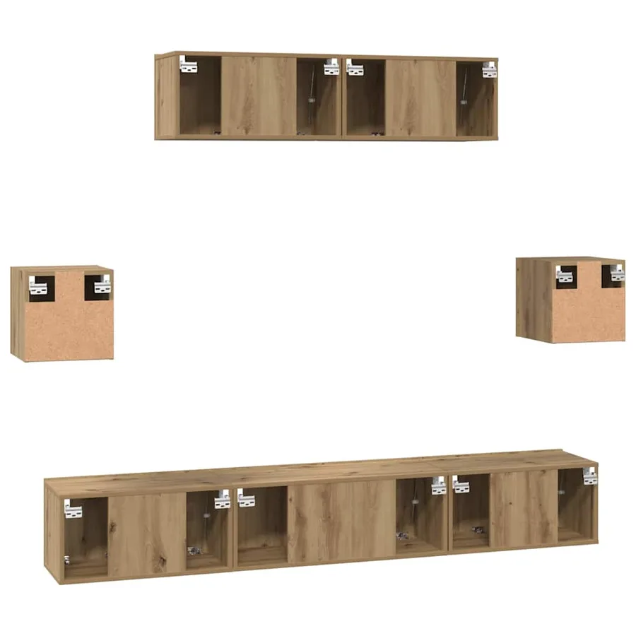 Ensemble meuble TV 7 pcs Chêne artisanal Bois d'ingénierie - 10