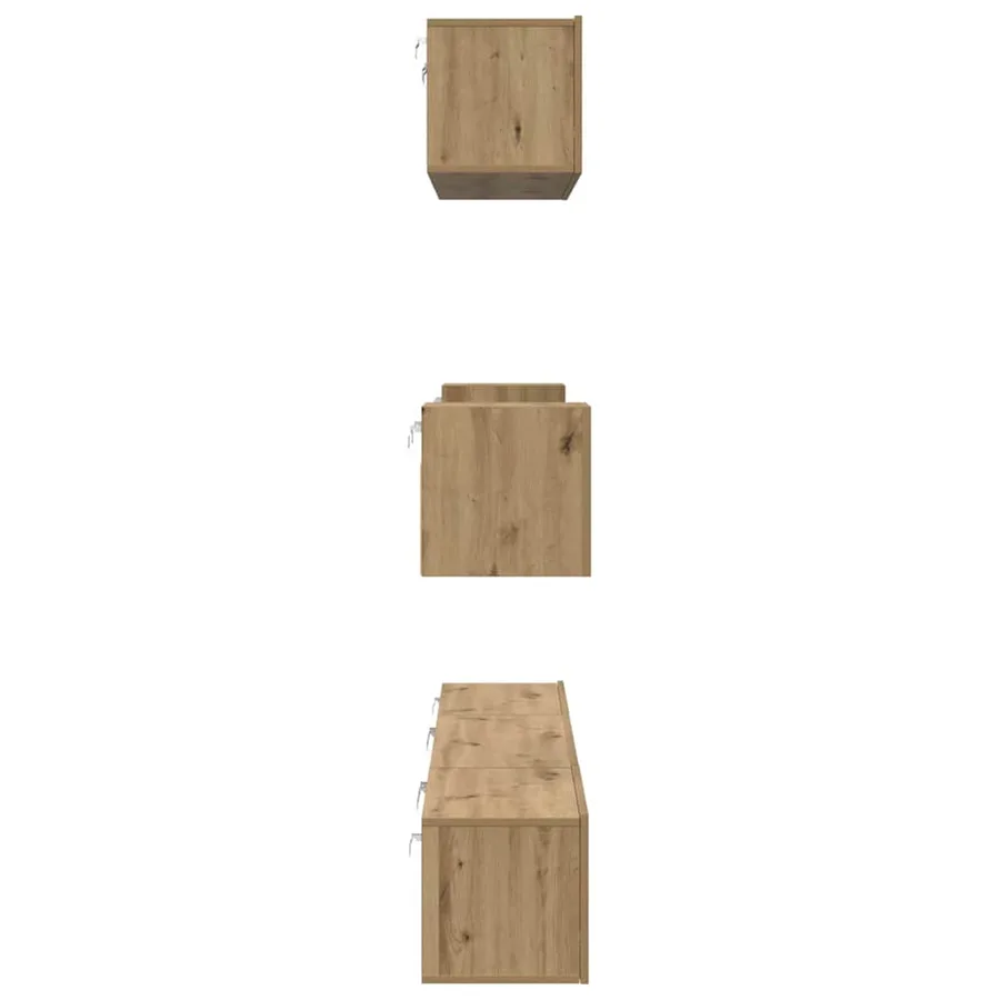 Ensemble meuble TV 7 pcs Chêne artisanal Bois d'ingénierie - 9