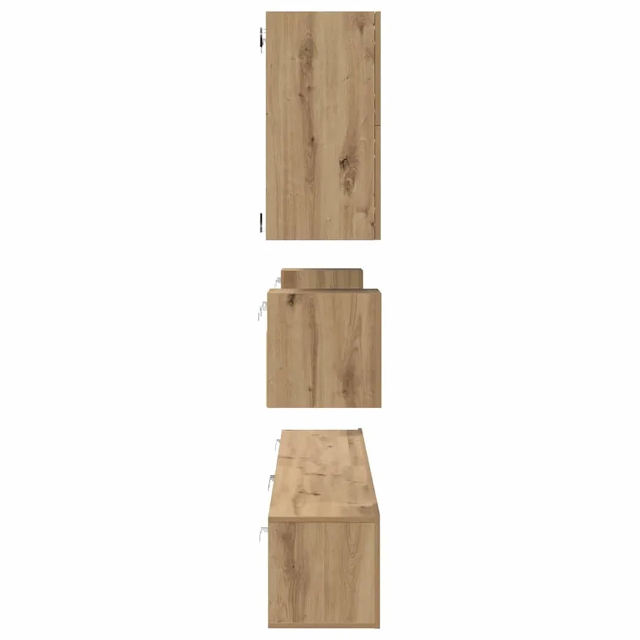 Ensemble meuble TV 8 pcs Chêne artisanal Bois d'ingénierie - 8