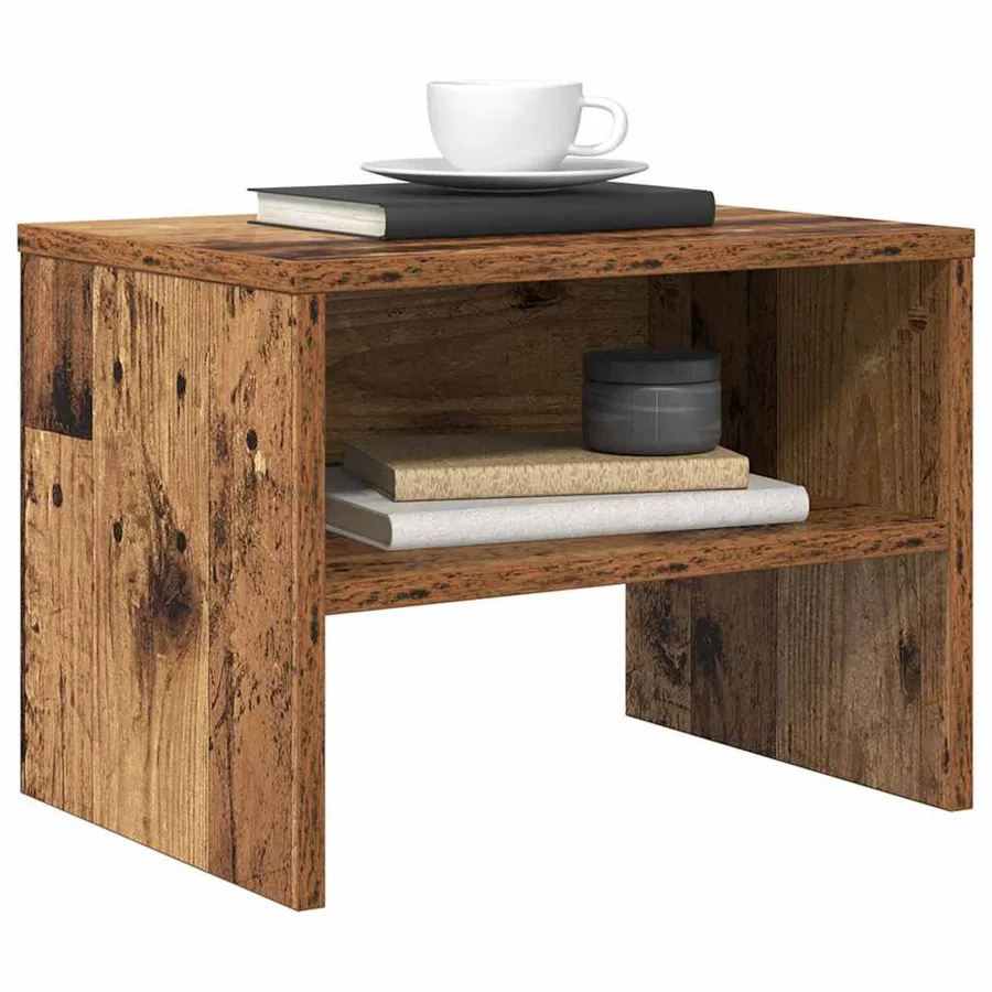 Cabinet de chevet 2 pcs Bois ancien 40 x 40 x 30 cm - 3