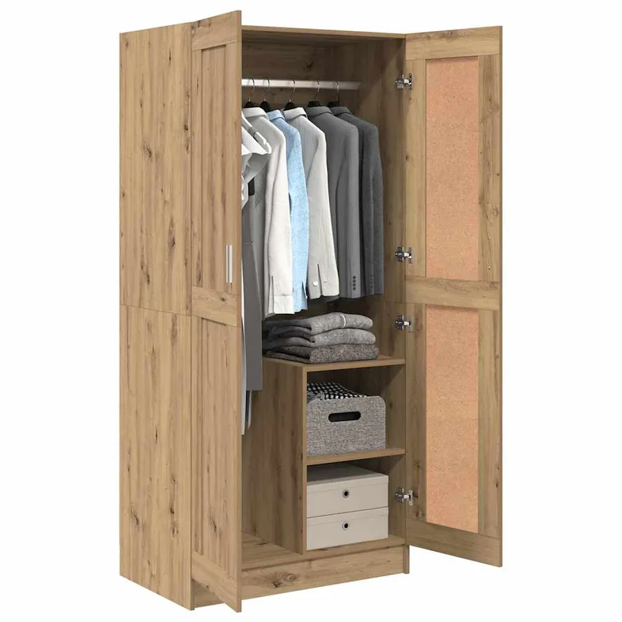 Armoire Chêne artisan 82,5 x 51,5 x 180 cm Bois d'ingénierie - 3