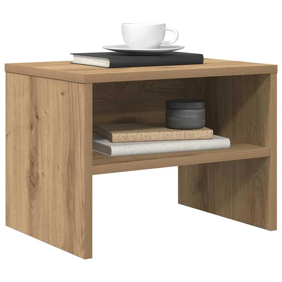 Cabinet de chevet 2 pc chêne artisanal 40 x 40 x 30 cm - 3