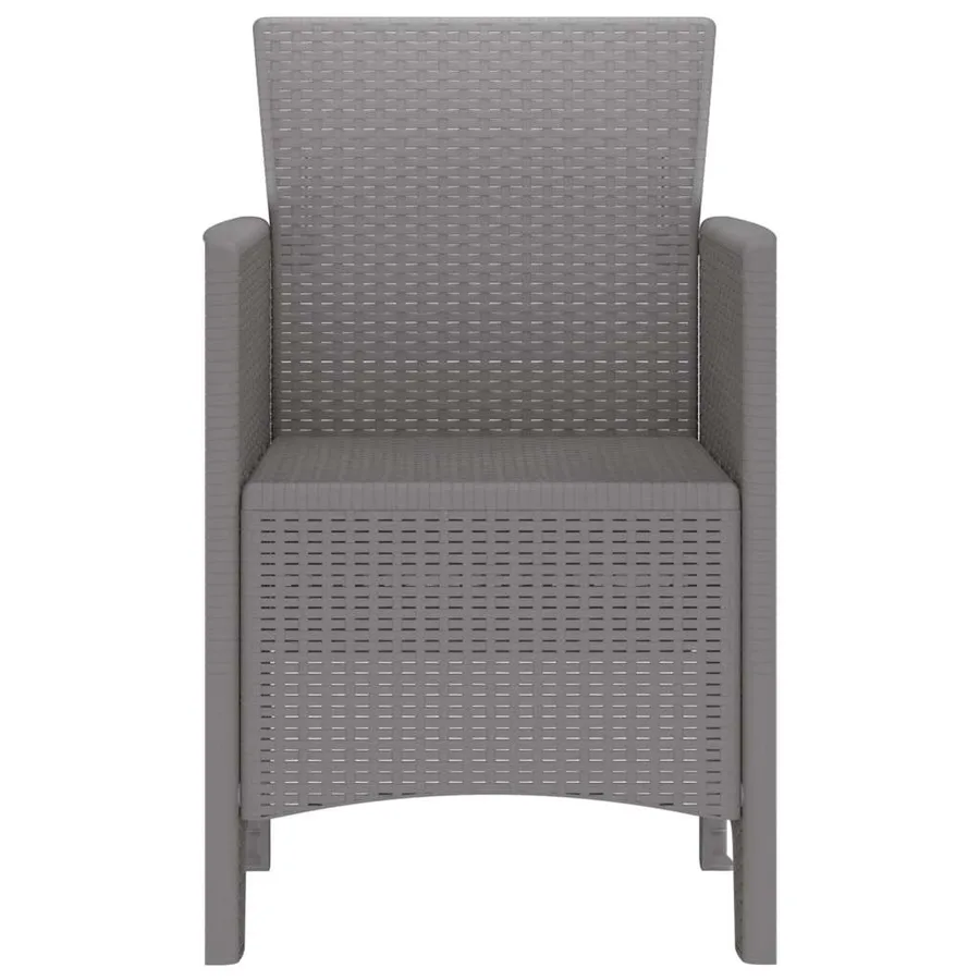 Chaise de jardin 4 pcs Gris clair 53 x 49 x 85 cm Polypropylène - 6