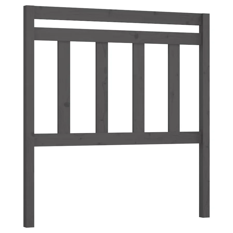 Tête de lit Gris 81x4x100 cm Bois massif de pin - 2
