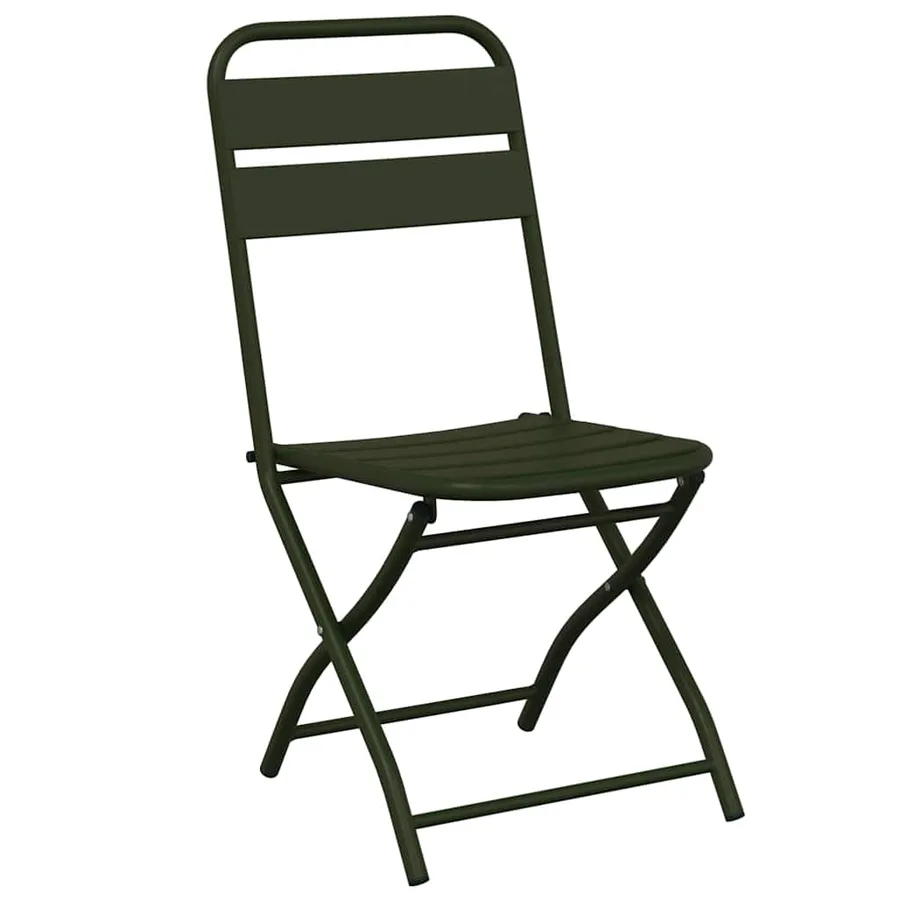 Chaise de jardin pliante 2 pcs Vert 42 x 52 x 82 cm - 4