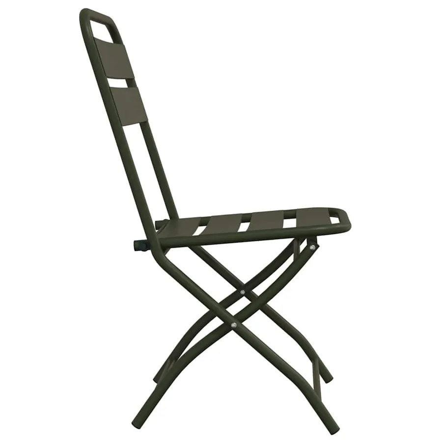 Chaise de jardin pliante 2 pcs Vert 42 x 52 x 82 cm - 6