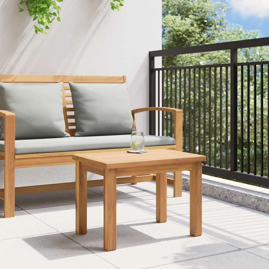 Table basse Marron 50 x 35 x 36 cm Bois de teck massif - 4